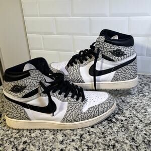 Nike Air Jordan 1 Mid Elephant Print Black White DZ5485-052 Men’s Size 12